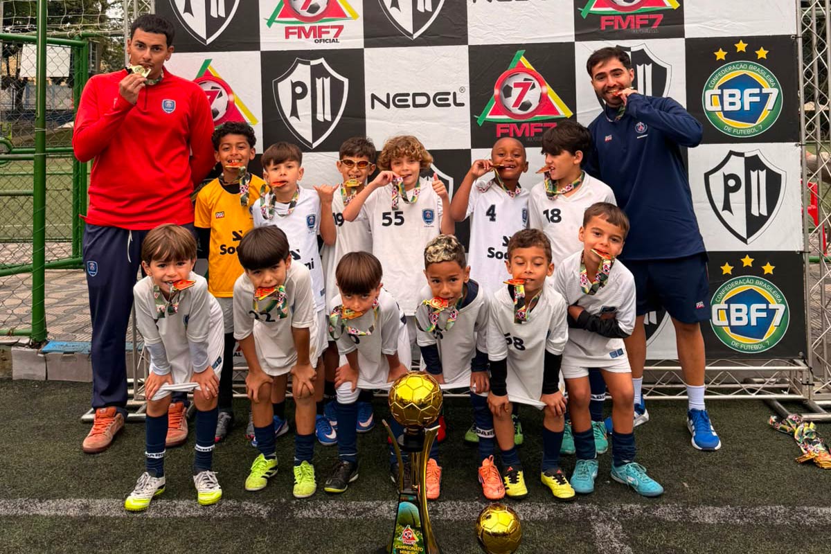 Equipe sub-7 do PSG Academy JF conquista o Campeonato Mineiro de Futebol 7