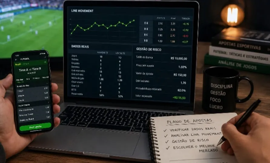 Como apostar em futebol de forma lucrativa: Verifique dados e gestão de risco