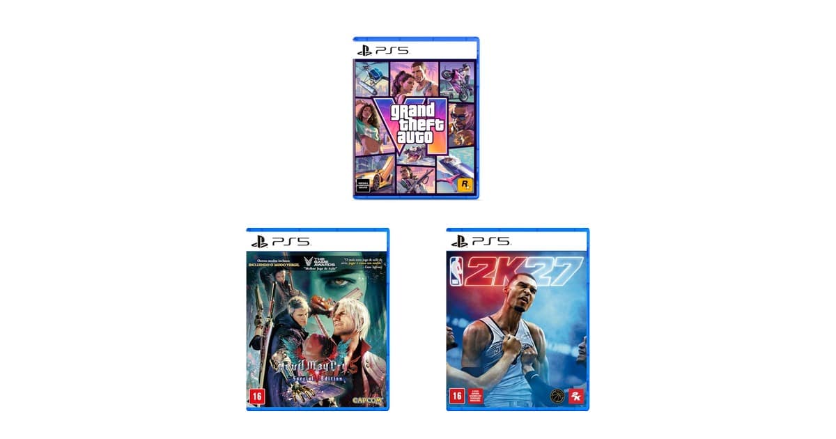 GTA VI está na lista: confira uma seleção de jogos PS5 em promoção na Amazon