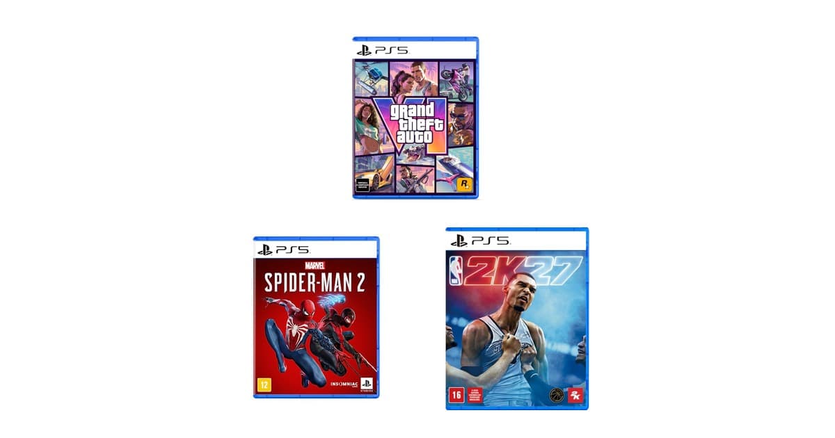 GTA VI, Spider-Man 2 e mais: seleção de jogos PS5 em promoção na Amazon
