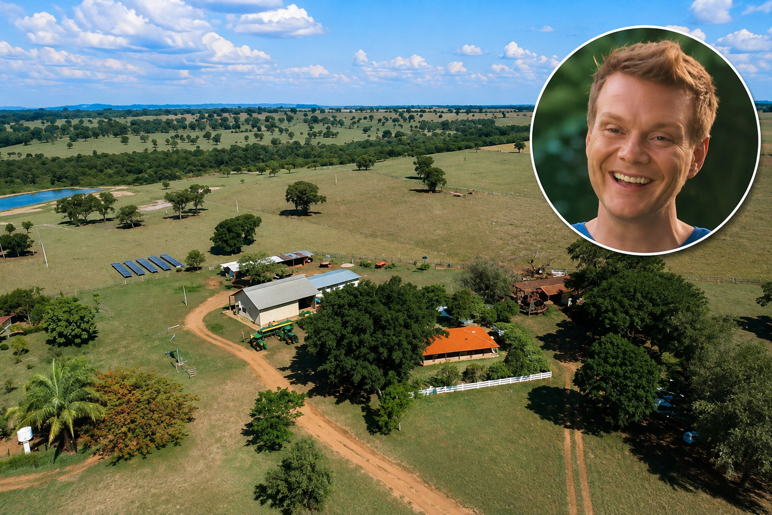 Michel Teló impressiona com fazenda do tamanho de 20 mil campos de futebol, onde produz soja, milho e cria gado