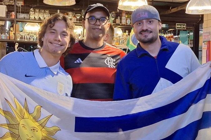 Nicolás Lugano, filho de ídolo do Uruguai acompanha jogo em Brasília